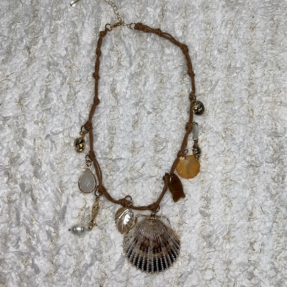 House of Harlow  Freshwater Pearl & Natural Shell Quartz & Yellow Jade necklace - Picture 11 of 14